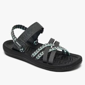 Black and Teal Athletic Water Sandals Women's 8.5